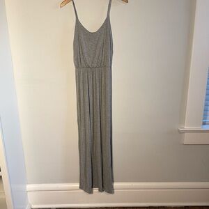 Venacular Gray Rayon Maxi Dress, Size S